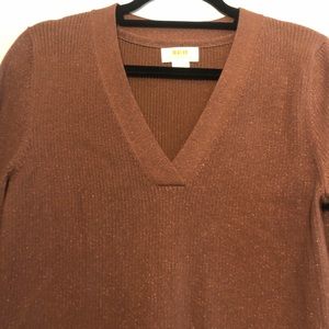 Maeve by Anthropologie metallic thread sweater